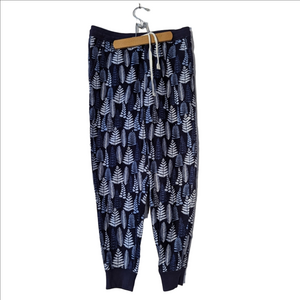 💙 Navy Garnet Hill S Pajama Bottoms Leisurewear drawstring Organic Pima Cotton